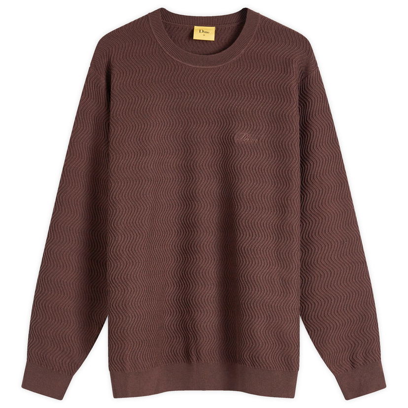 Džemper Dime Wave Cable Knit Jumper Tamnocrvena | DIMEFA248CHO