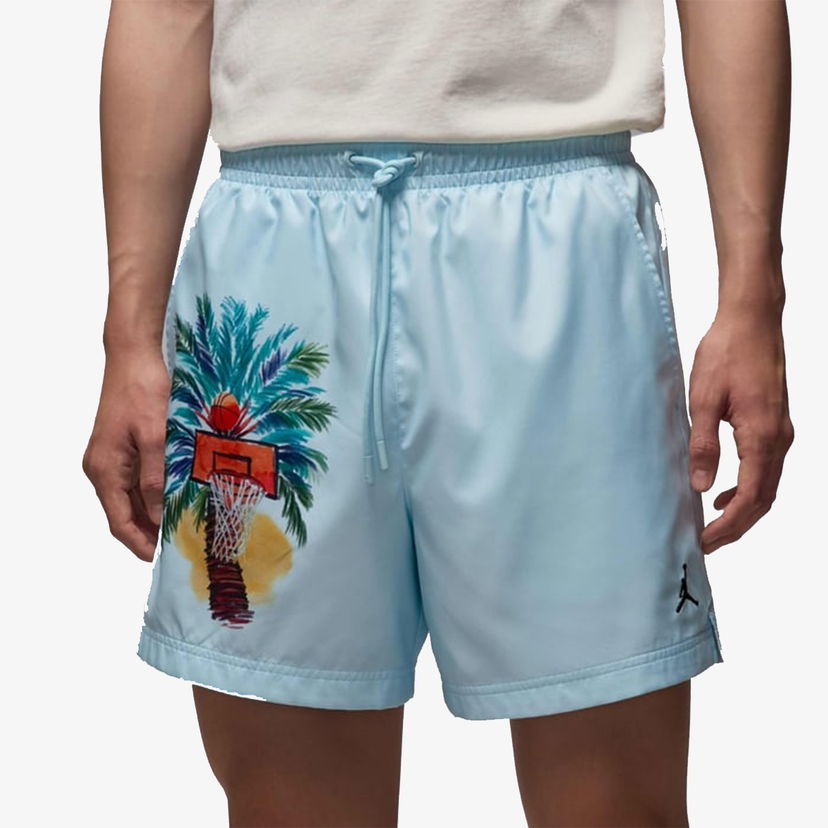 Kratke hlače Jordan Jordan Essentials Poolside Basketball Print Shorts Plava | IB7276-474