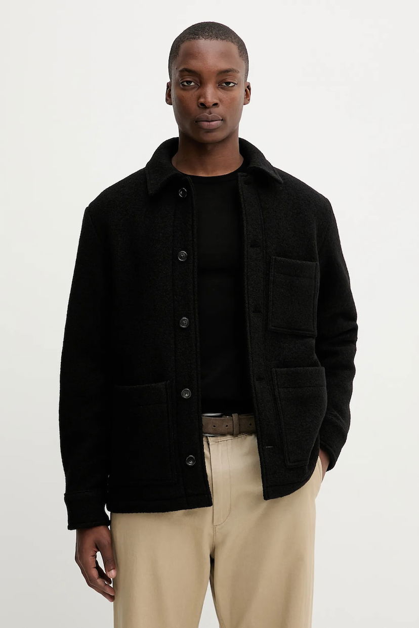 Jakna A.P.C. A.P.C. Emile Wool Jacket Crna | WVBEH.H32029