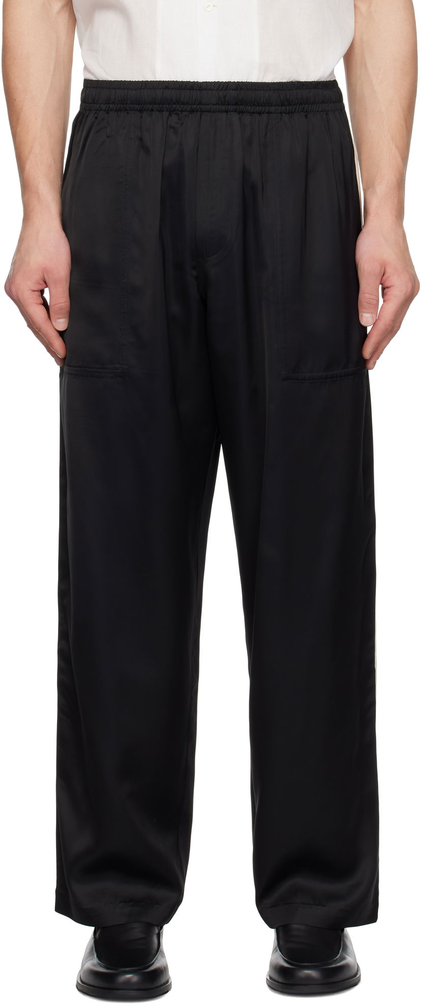 Hlače Bode Satin Track Pants Crna | MRF24BT024