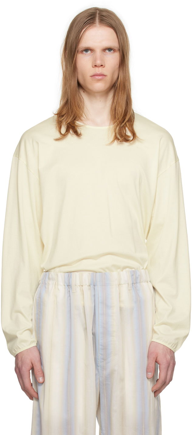 Majica kratkih rukava LEMAIRE Relaxed Long Sleeve T-Shirt Žuta | TO1182 LJ1018