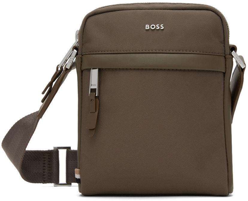 Torba za rame BOSS BOSS Canvas Reporter Bag Zelena | 50536491