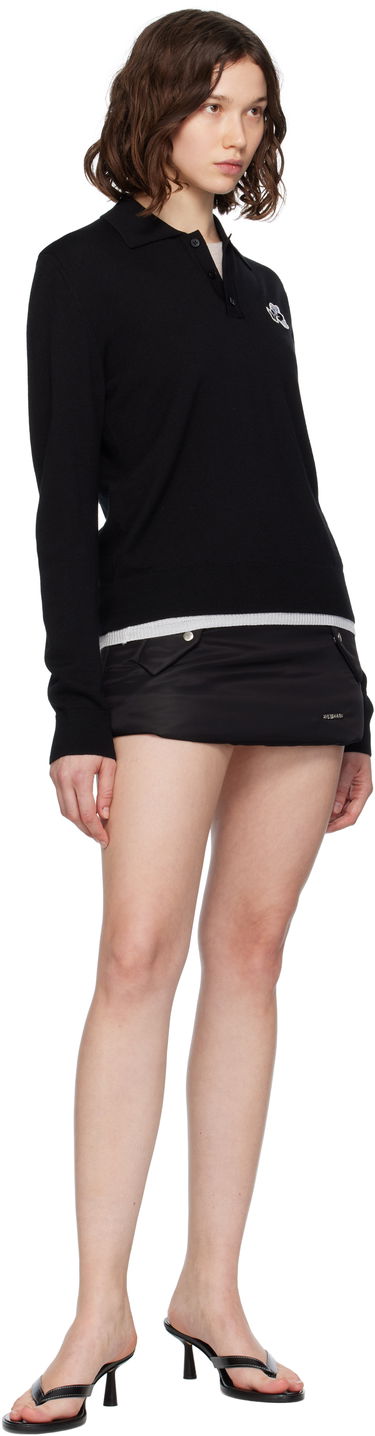 Polo majica We11done We11done Wool Polo with Logo Patch Crna | WD-KT2-25-680-W-BK, 3