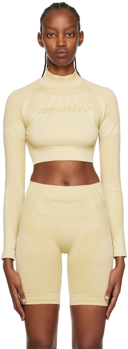 Trenerka MISBHV Cropped Long Sleeve Sport Top Žuta | 122W530