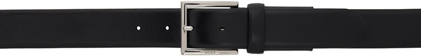 Pojasevi BOSS BOSS Leather Belt With Square Logo Buckle Crna | 50522768