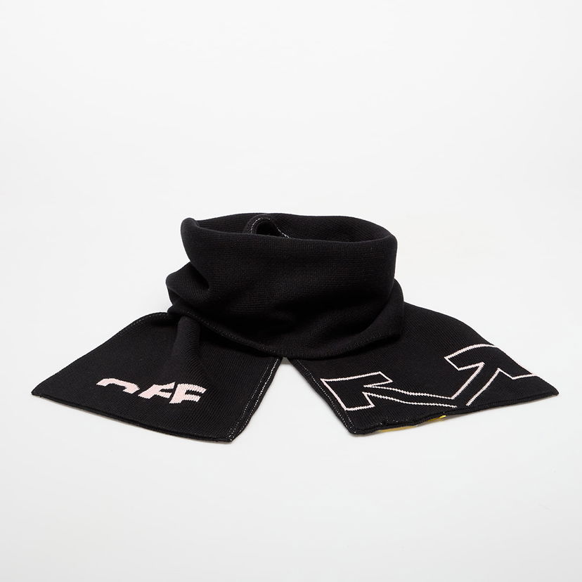 Šal Off-White Type Logo Knit Scarf Crna | OGMA001F25KNI001103C