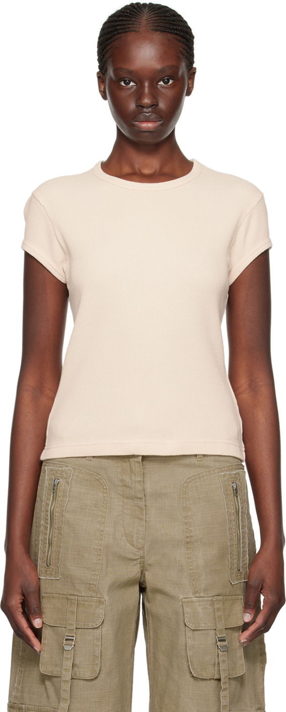 Majica kratkih rukava Acne Studios Patch T-Shirt Bež | CL0266-