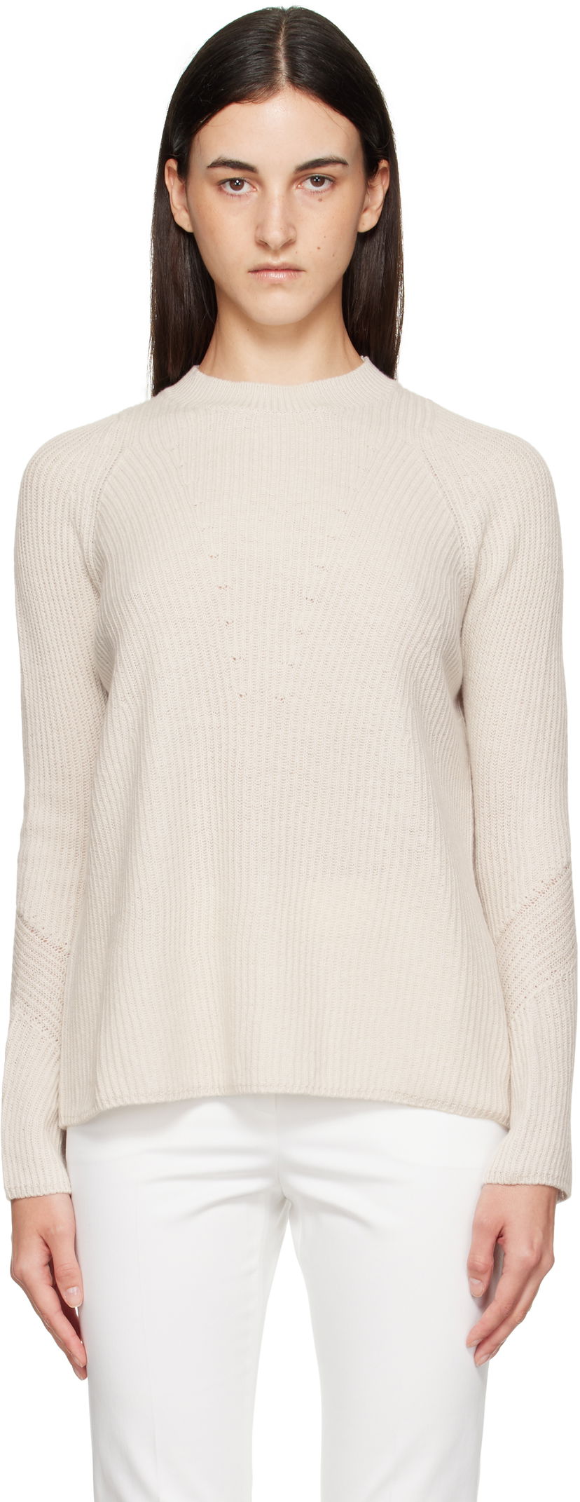 Džemper Max Mara Max Mara Molveno Knit Sweater Bež | 2529366121600