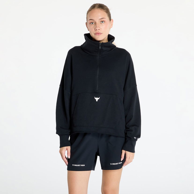 Dukserice Under Armour Project Rock Half Zip Pullover Black Crna | 1387760-001