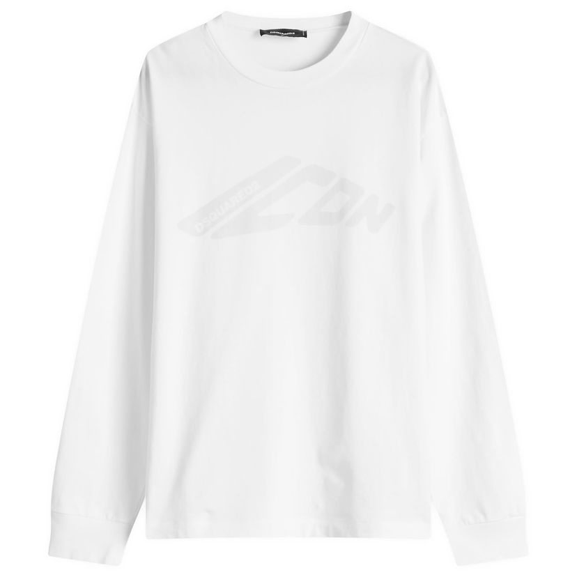 Majica kratkih rukava DSQUARED2 ICON Loose Fit Long Sleeve T-Shirt, Size Large Bijela | S79GC0108-S24583-100