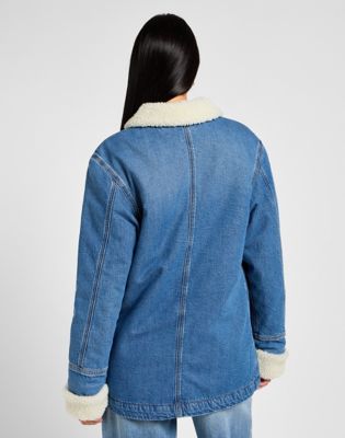 Parka Lee Lee Sherpa Lined Chore Jacket Plava | 112355111