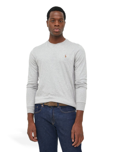 Majica kratkih rukava Polo by Ralph Lauren Pony Cotton Long Sleeve T-Shirt Siva | 710760121004