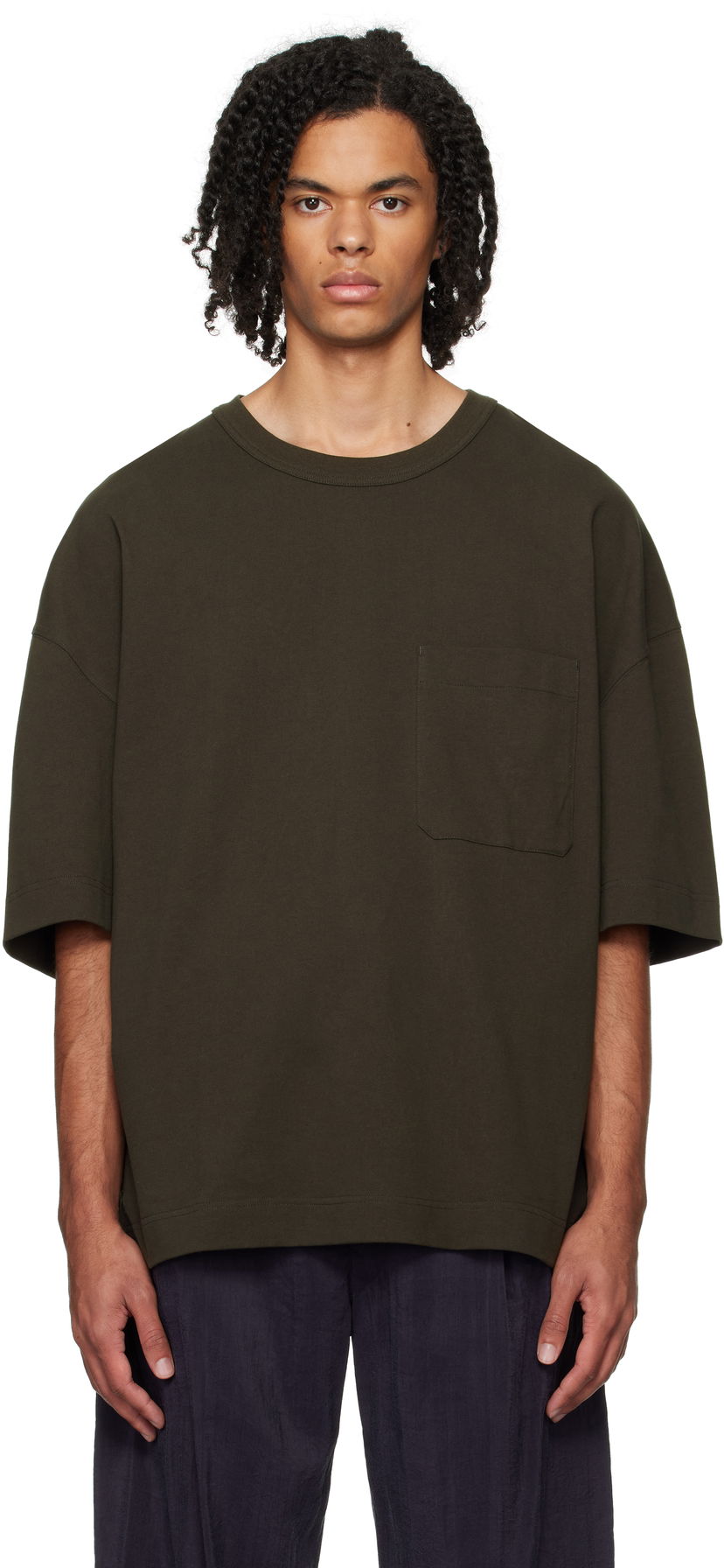 Majica kratkih rukava LEMAIRE Lemaire Short Sleeve T-Shirt With Pocket Zelena | TO1290 LJ1022