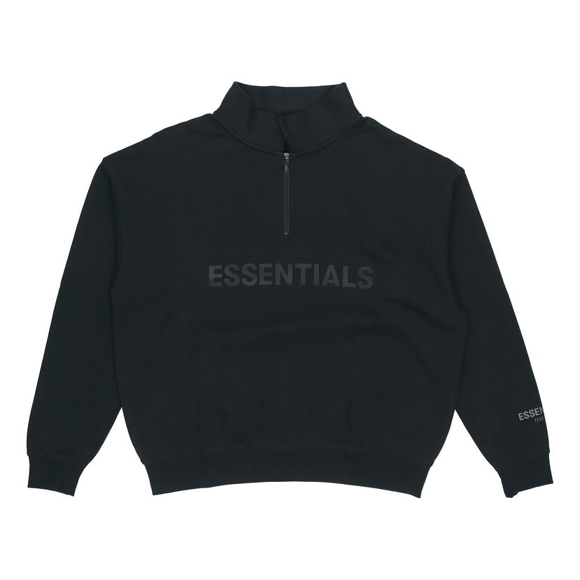 Dukserice Fear of God Essentials Half Zip Sweatshirt Crna | 0192250500211001