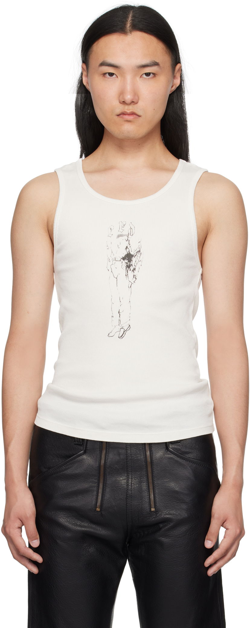 Majica bez rukava Enfants Riches Déprimés Enfants Riches Déprimés Bad Professor Ribbed Tank Top Bijela | 010-837