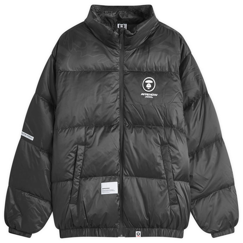 Pernata jakna AAPE by A Bathing Ape AAPE Now Camo Down Jacket Crna | AAPDNM7595XXNBKL