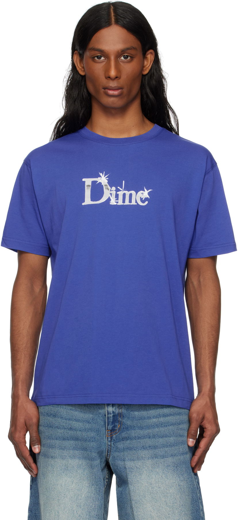 Majica kratkih rukava Dime Dime Classic Shiny T-Shirt Plava | DIME2SP2549MAR