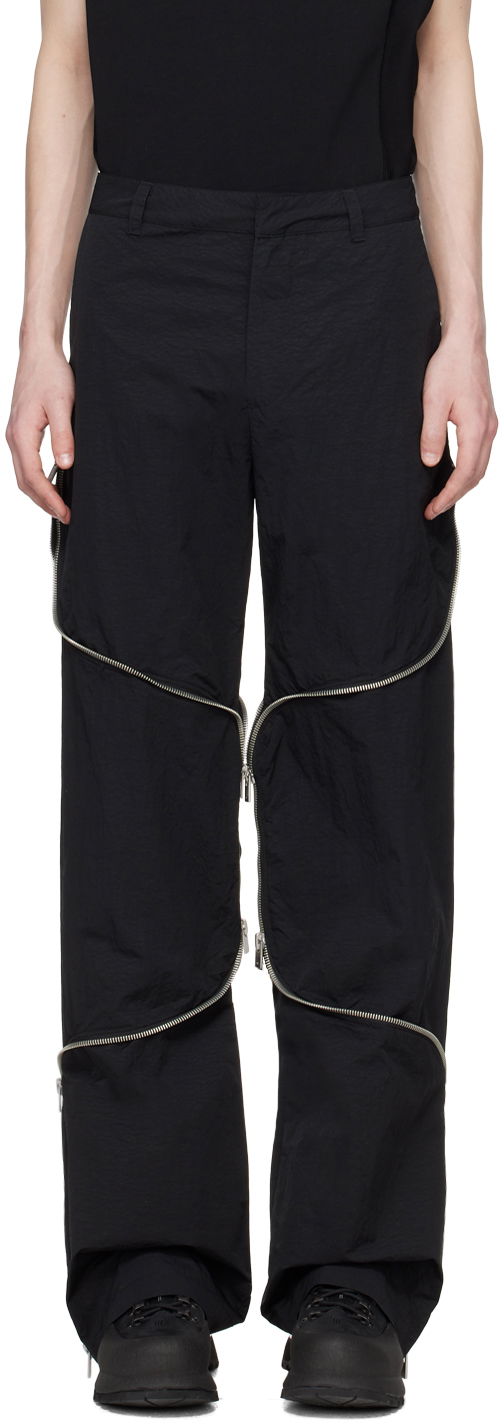 Cargo hlače HELIOT EMIL Phyllotaxis Zip Detail Trousers Crna | PRESS24_M_10_156_BLK01