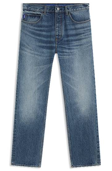 Jeans BOSS Regular Fit Rigid Denim Jeans Plava | 50541638