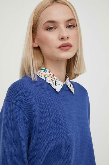Džemper Polo by Ralph Lauren Lightweight Cotton Crewneck Sweater by Polo Ralph Lauren Plava | 211898583, 3