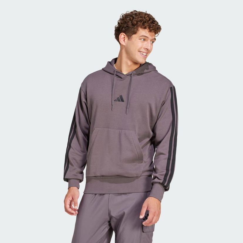 Dukserice adidas Performance Essentials 3-Stripes French Terry Hoodie Ljubičasta | JE6365