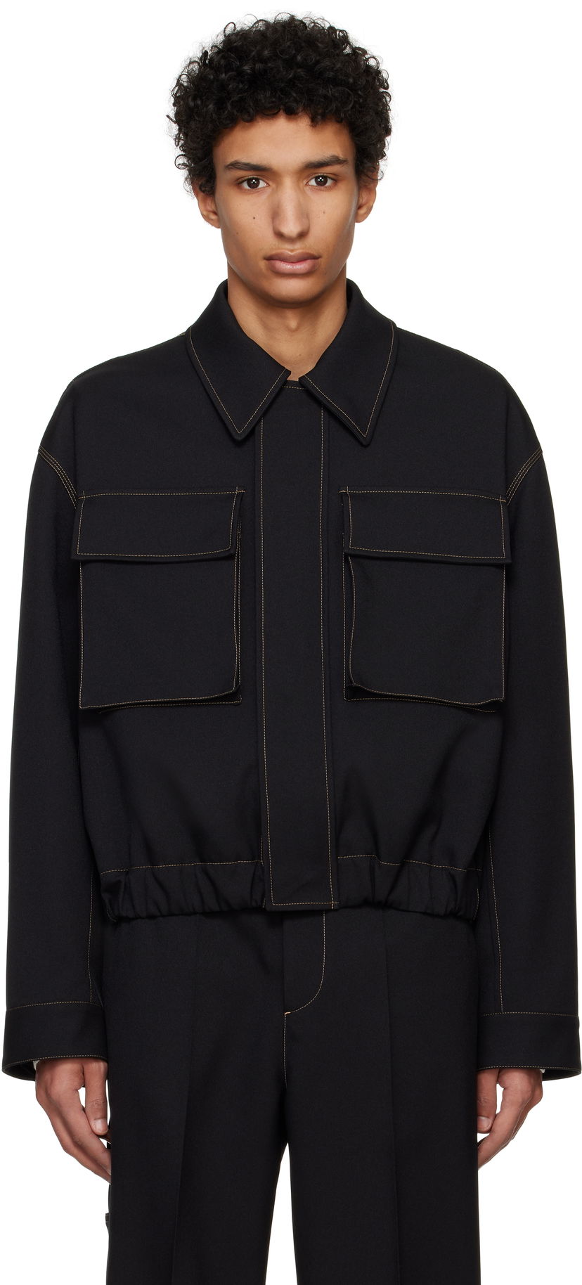 Jakna Jil Sander Jil Sander Flap Pocket Jacket Crna | J22SW0036_J70001