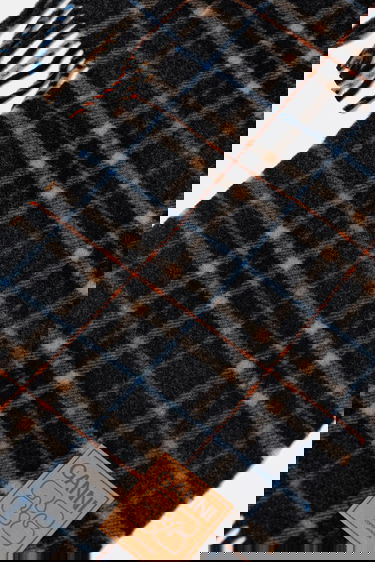 Šal GANNI Double Face Wool Check Scarf Višebojno | A6933, 2