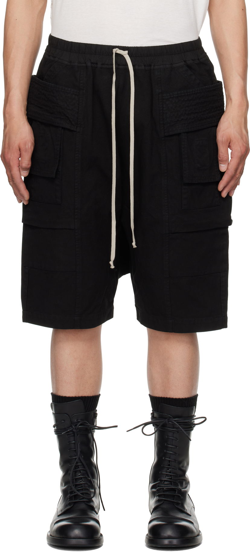 Kratke hlače Rick Owens Rick Owens DRKSHDW Hollywood Creatch Cargo Pods Shorts Crna | DU01E3382 CVS