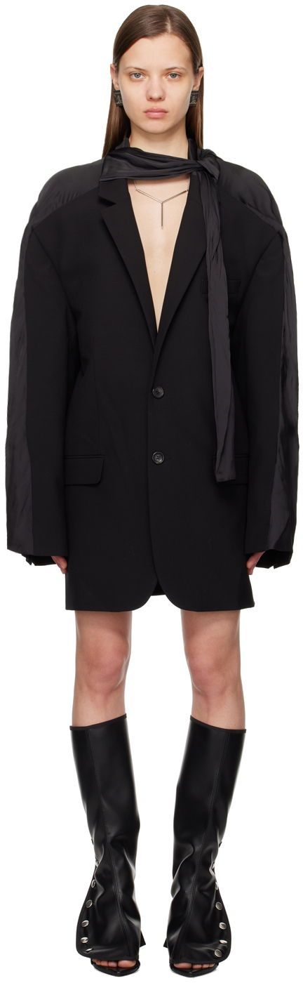 Bomber jakna Y/PROJECT Scarf Blazer Crna | 201BL003