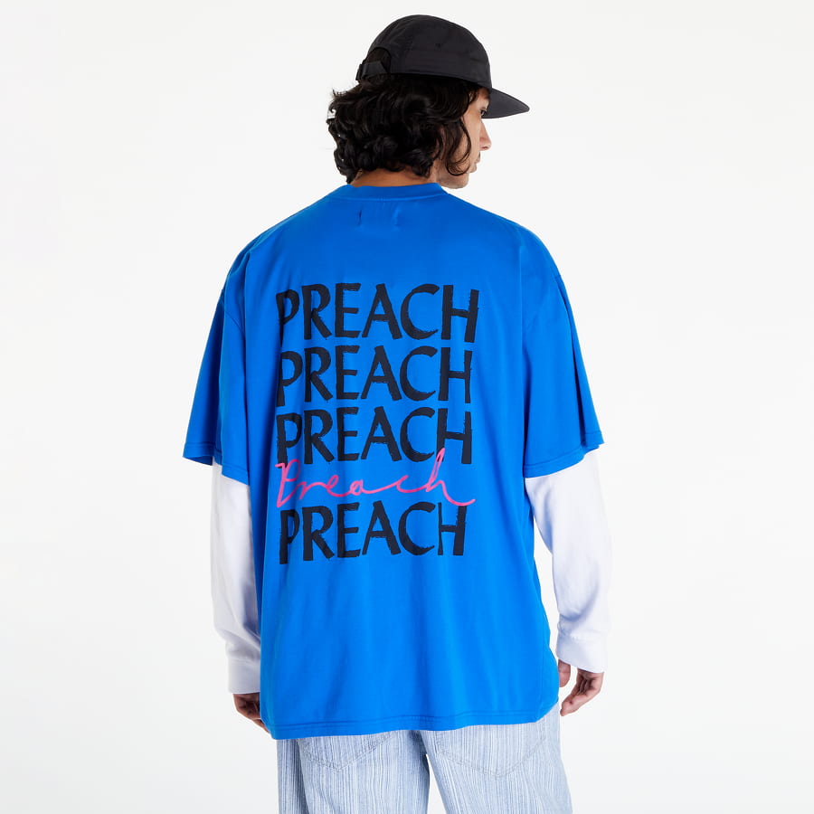 Majica kratkih rukava PREACH Logo Wording T-Shirt GOTS Plava | 0399005496, 0