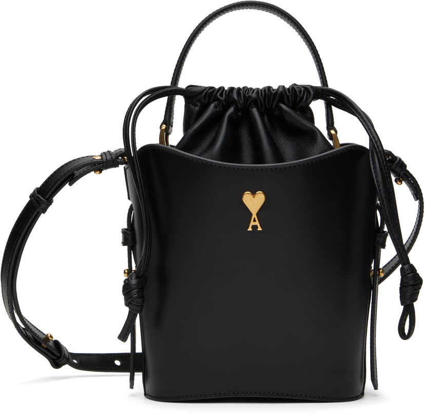 Ručna torbica AMI AMI Paris Mini Bucket Bag Crna | ULL012.AL0104