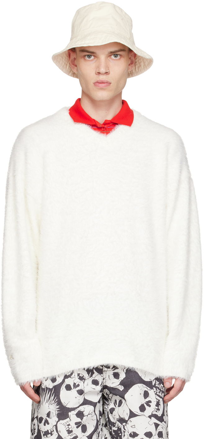Džemper ERL Hairy Knitted Sweater Bijela | ERL05N010