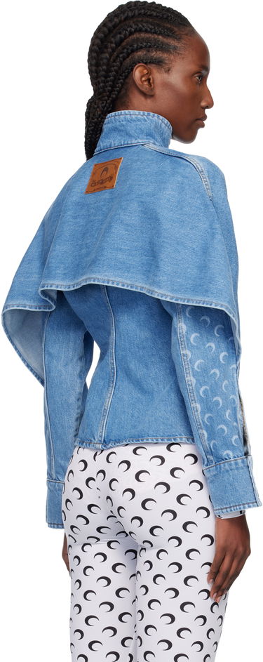 Jakna Marine Serre Moon Laser Wash Long Sleeve Denim Jacket Plava | WSI033ACDEN0002, 2