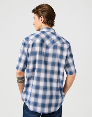 Košulja Wrangler Wrangler Short Sleeve Western Shirt Plava | 112362381:XXL