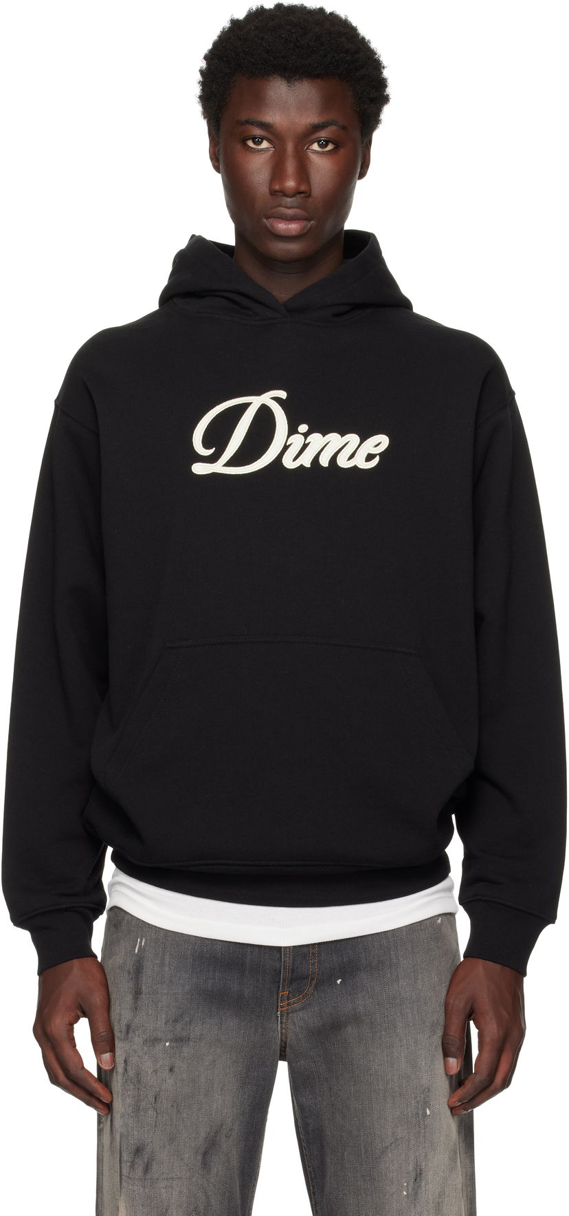 Dukserice Dime Cursive Hoodie Crna | DIMESU2543BLK