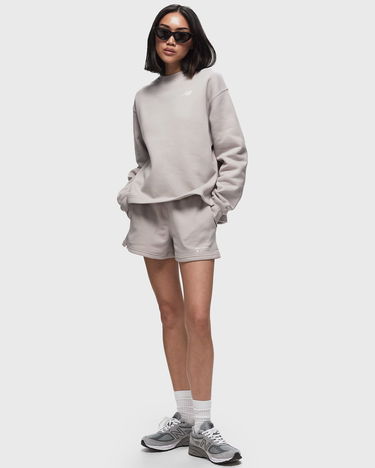 Dukserice New Balance Linear Heritage Brushed Back Fleece Crewneck Moonrock Siva | WT33532-MNK, 2