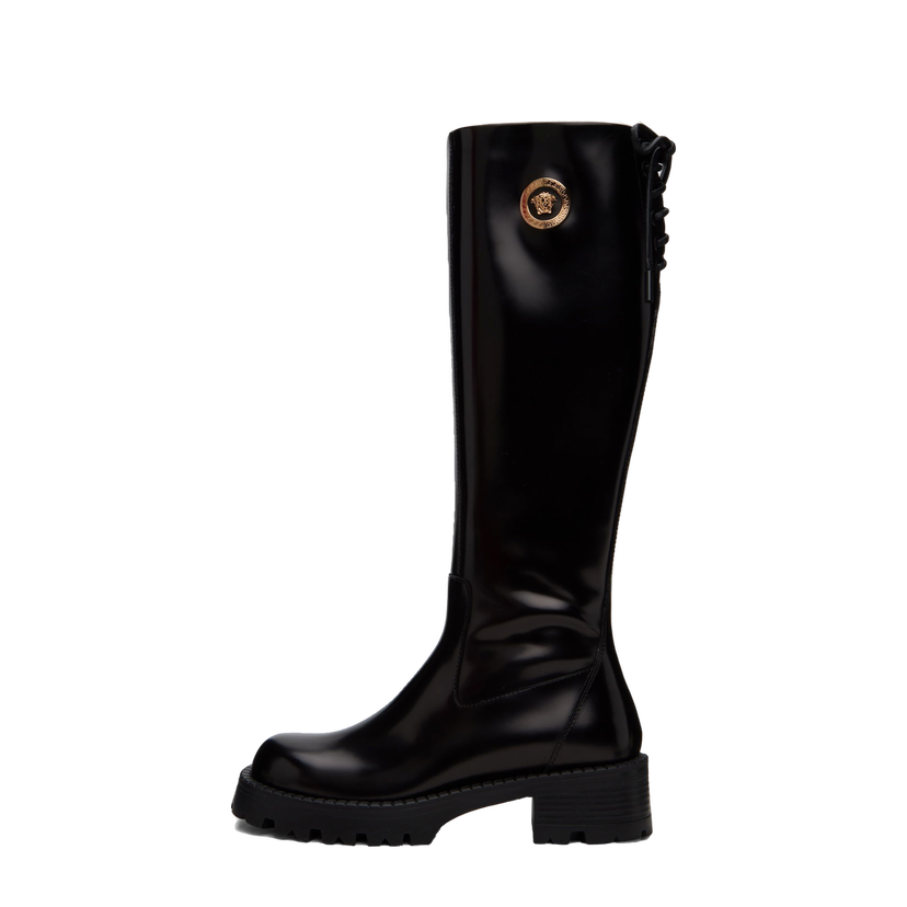 Tenisice i cipele Versace Vagabond Knee High Leather Boots Crna | 1012490_1A08773