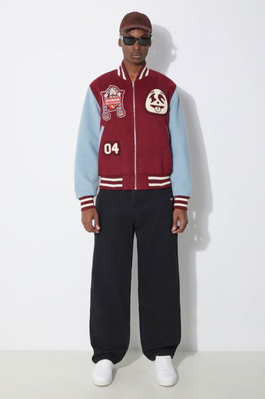 Bomber jakna BBC IceCream ICECREAM Diner Team Varsity Bomber Jacket Tamnocrvena | IC24106, 1