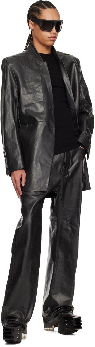 Jakna Rick Owens Rick Owens Hollywood Lido Leather Jacket Crna | RU01E5753 LTP, 3
