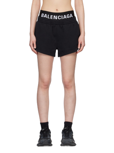 Kratke hlače Balenciaga Drawstring Crna | 744725 TNVI6