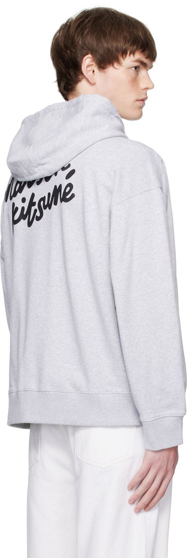 Dukserice MAISON KITSUNÉ Maison Kitsuné Handwriting Oversize Hoodie Siva | PM00704KM0340, 2