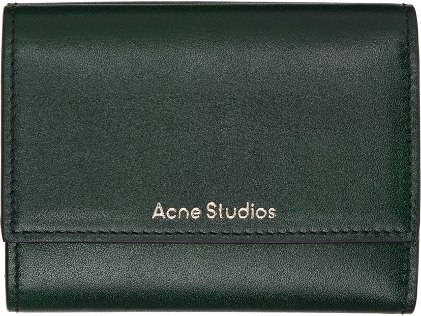Novčanik Acne Studios Acne Studios Trifold Leather Wallet Zelena | CG0271-