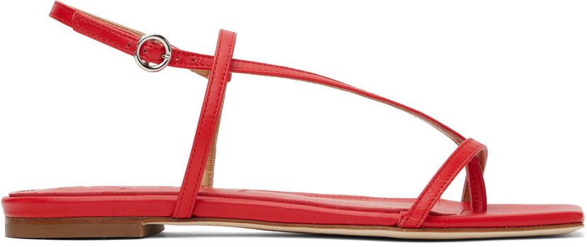 Dodaci Aeyde Aeyde Ella Leather Toe-Post Sandals Crvena | A11-FS-BRNS08FL21-SS25-406-007