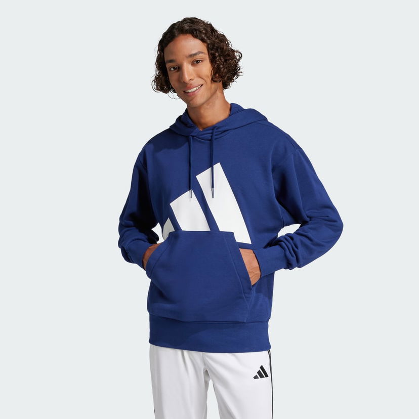 Dukserice adidas Performance Essentials Big Logo Fleece Hoodie Plava | JE8890
