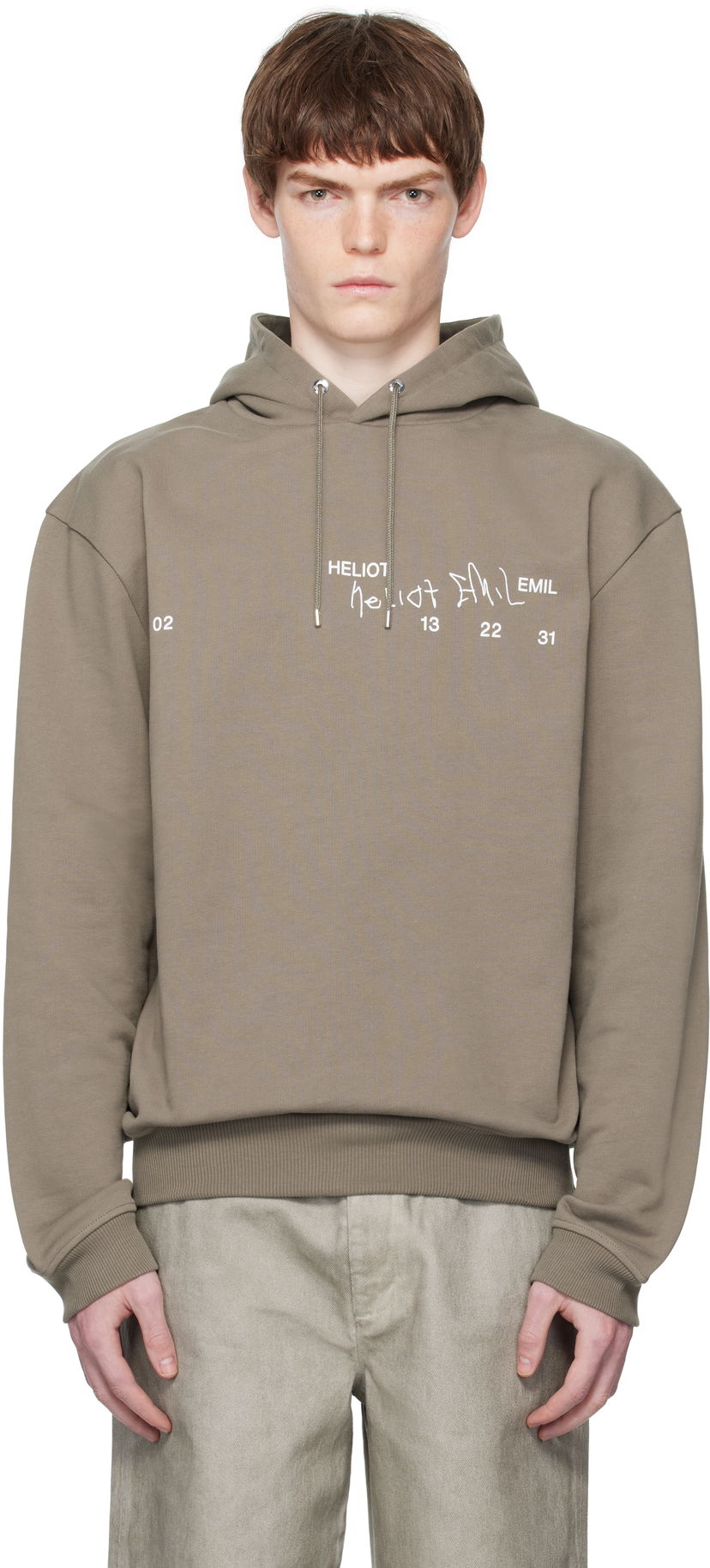 Dukserice HELIOT EMIL Heliot Emil Fulgens Hoodie Siva | PREAW25_M_08_081_DST19