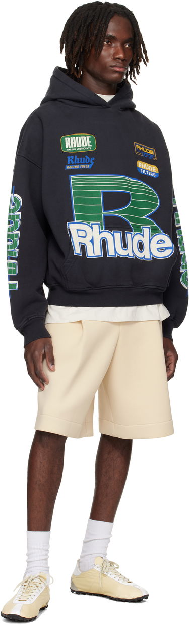 Dukserice Rhude Rhude Roadway Racing Hoodie Crna | RHPF25HO08012, 3