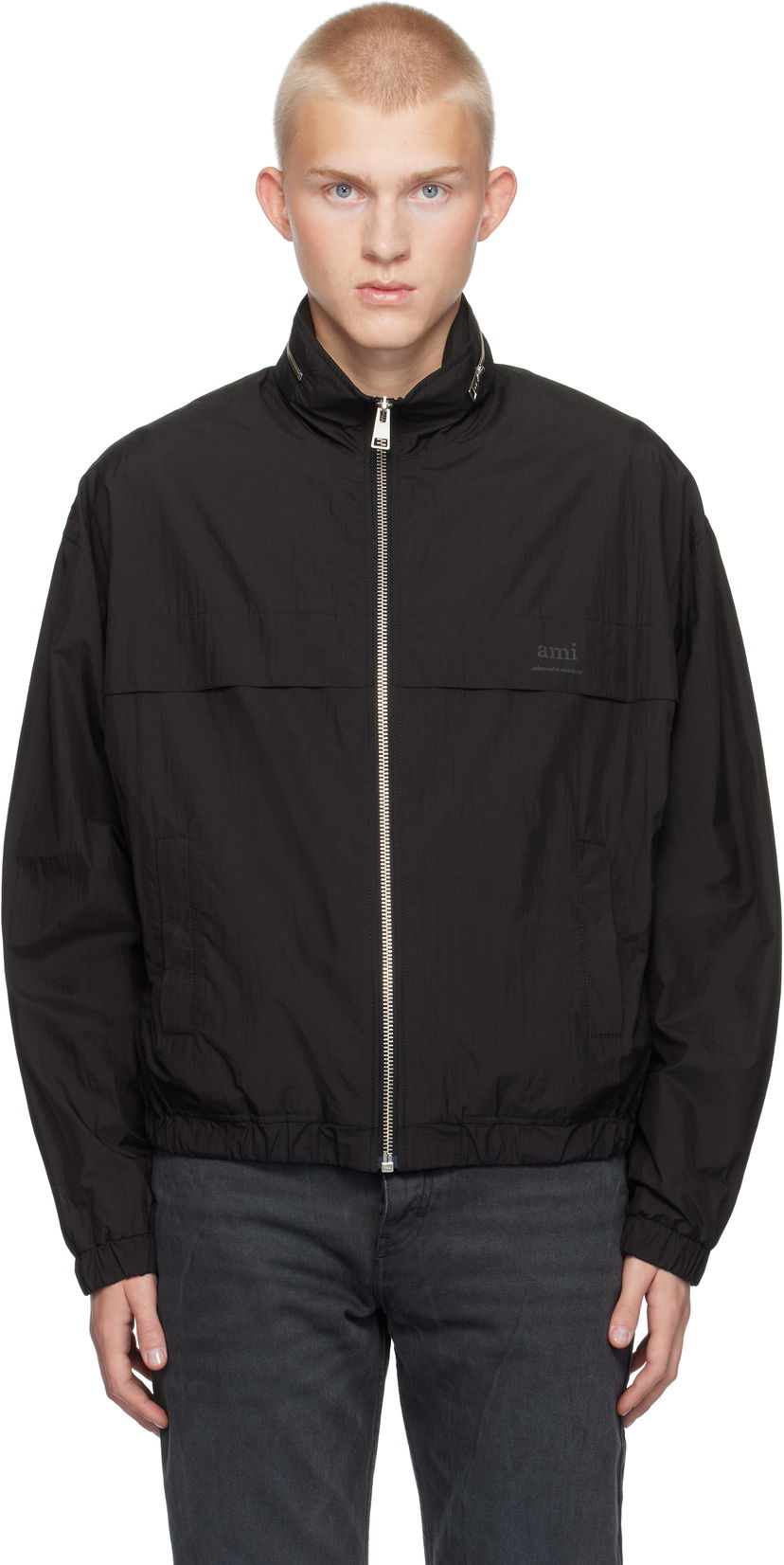 Vjetrovka AMI Windbreaker Jacket Crna | UJK058.PA0009