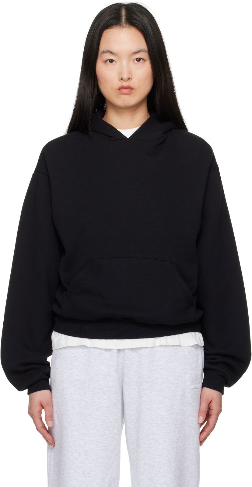 Dukserice SKIMS SKIMS Fleece Classic Hoodie Crna | PL-PLO-8365W