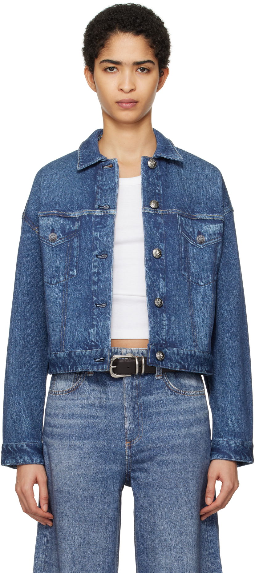 Jakna rag & bone Rag & Bone Miramar Fleece Trucker Jacket Plava | WCW24H40038203