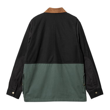 Jakna Carhartt WIP Heston Jacket "Black / Discovery Green heavy stone wash" Crna | I032148_1OC_60, 6